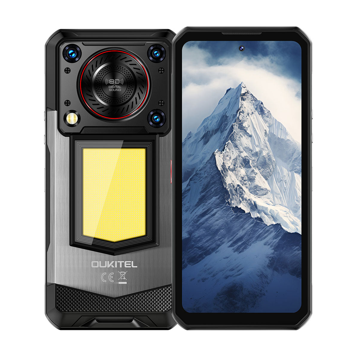 OUKITEL WP56 - 5G Rugged Android 15, 6.8" FHD+, 12GB+512GB, Batteria da 16.000mAh, Fotocamera 108MP, Torcia da Campeggio 1000 Lumen, NFC