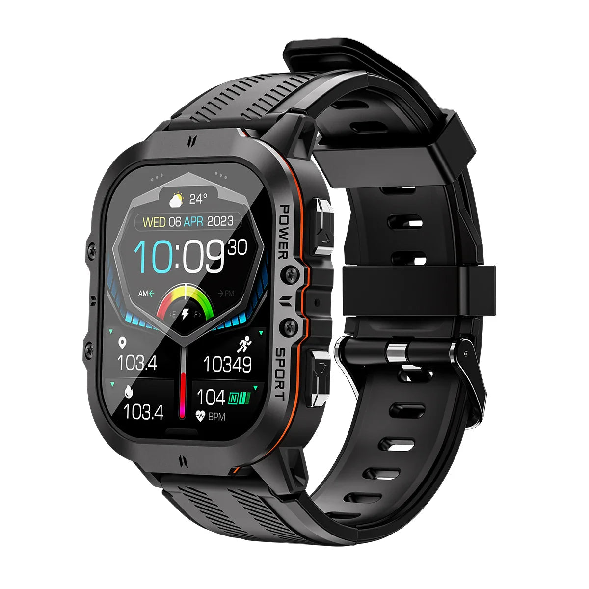 Oukitel BT20 - Smartwatch AMOLED 1.96", Batteria 350mAh, 5ATM Resistente, Con Chiamate Bluetooth e 100+ Modalità Sport