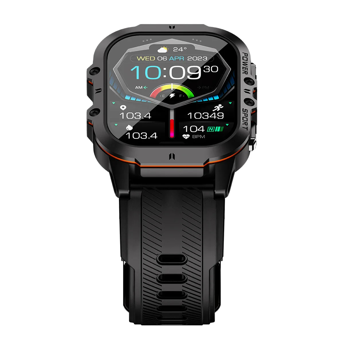 Oukitel BT20 - Smartwatch AMOLED 1.96", Batteria 350mAh, 5ATM Resistente, Con Chiamate Bluetooth e 100+ Modalità Sport